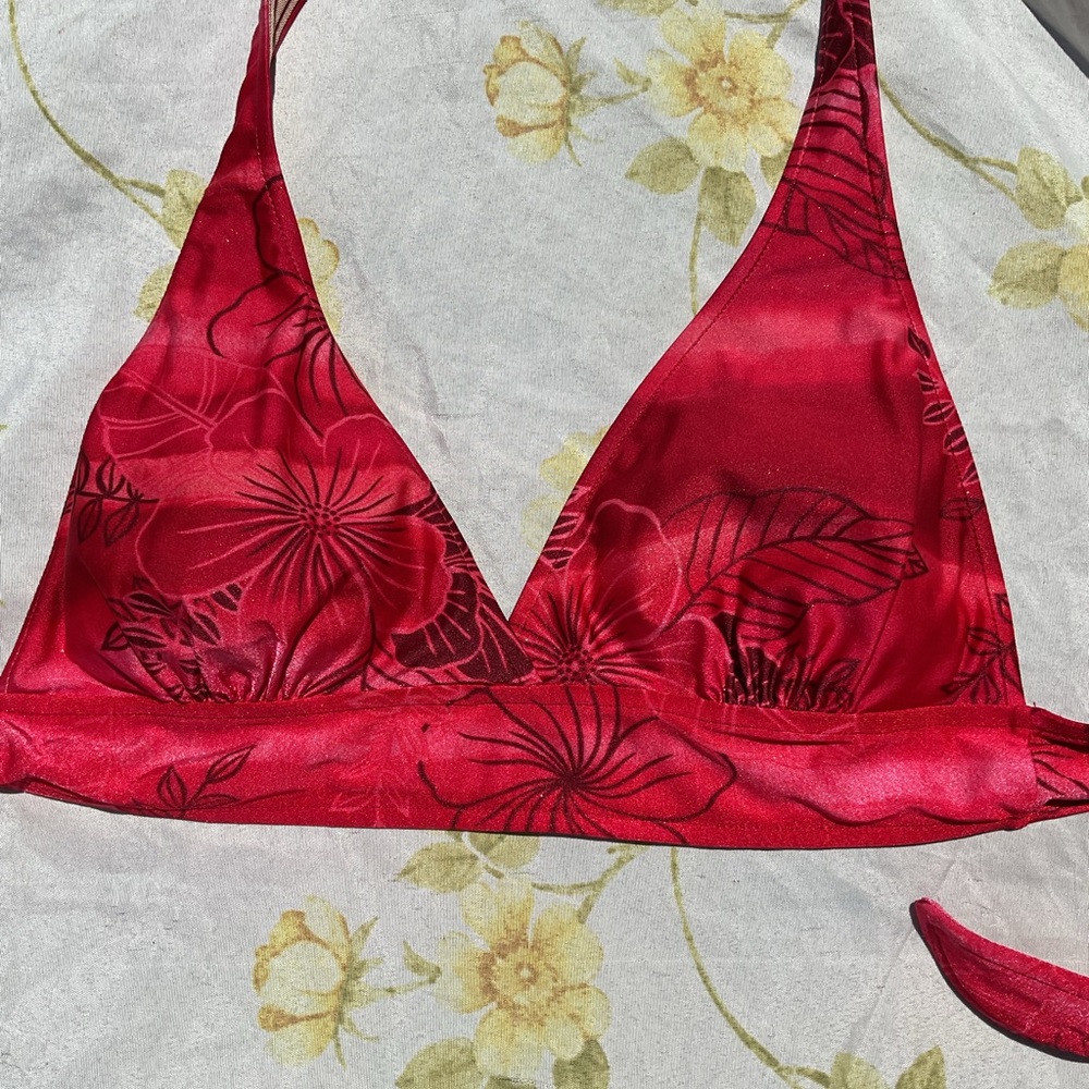 Beautiful vintage y2k fairy super vibrant hot pink bikini